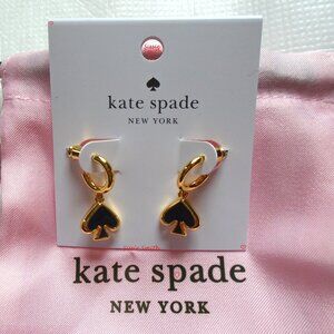 ♠️ Kate Spade ♠️️ "Spot the Spade" Enamel Parisian Navy Huggies